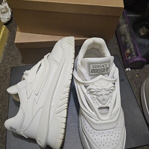 Versace White Sneakers with Medusa Detail